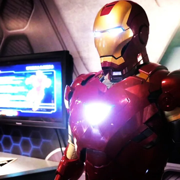 iron man figure with lights
