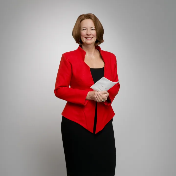julia gillard wax work holding paper